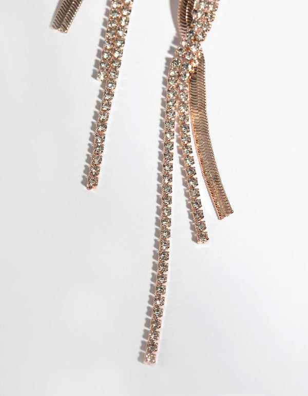 Ileana Makri 18K Diamond Snake Drop Earrings - 18K Rose Gold Drop, Earrings  - ILM20496 | The RealReal